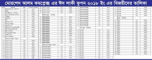 মোরশেদ আলম কমপ্লেক্স র‍্যাফেল ড্র 2018